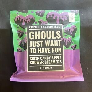 Ghouls Just Want to Have Fun Crisp Candy Apple Shower Steamers - Purple & Green